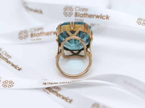 A Beautiful Vintage Aquamarine Cocktail Ring